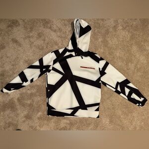 Prada Black and White Geometric Sweater